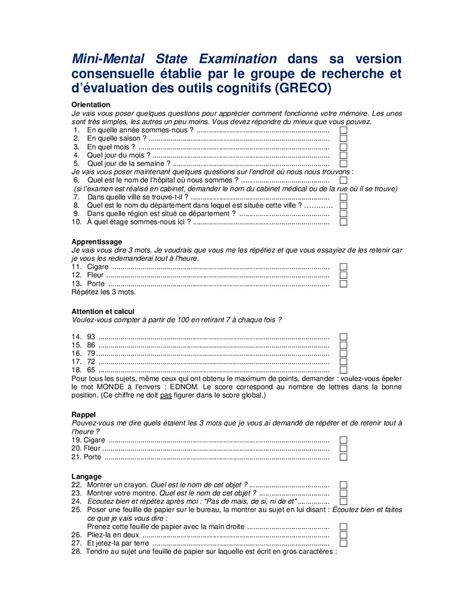 mmse interprétation résultats.